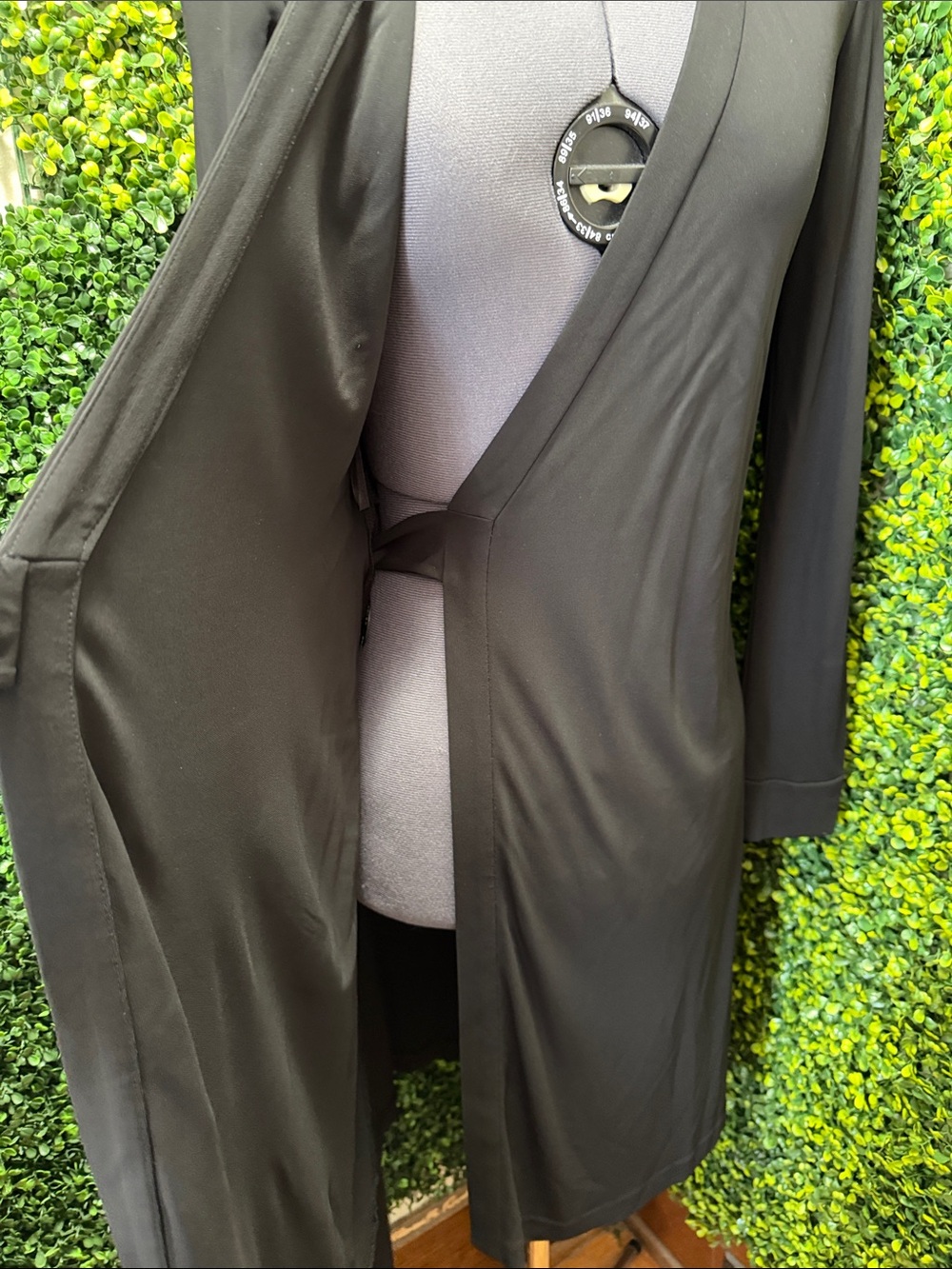 Diane Von Furstenberg Black Wrap Shirt Dress - Picture 2 of 9